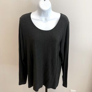 Eileen Fisher Gray LS Tee